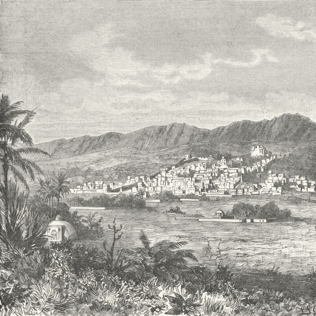 PAKISTAN. Kalat c1885 old antique vintage print picture